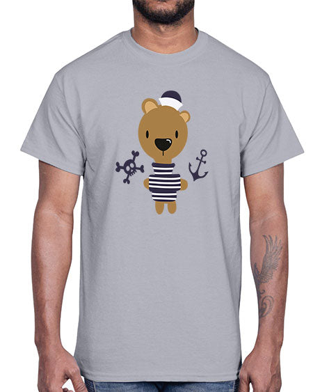 sailor little bear 243#- bears - animals- Cotton Tee