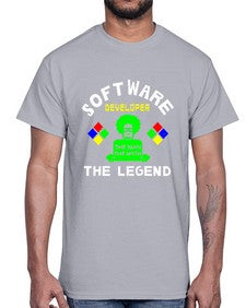 software developer the legend 16#- computer- Cotton Tee