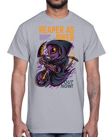 source reaper as biker 1102#- art pop art- Cotton Tee