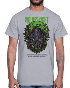 source wolves night 1104#- art pop art- Cotton Tee