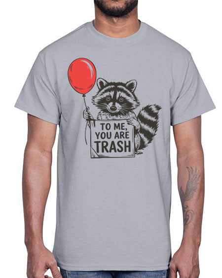 stay trashy with texture 65#- raccoon- Cotton Tee