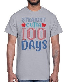straight outta one hundred days 907#- one hundred days- Cotton Tee