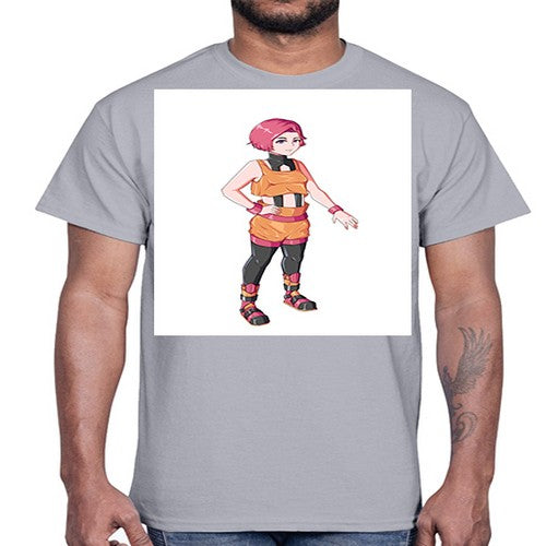 street girl wear orange outfit16#- anime- Cotton Tee