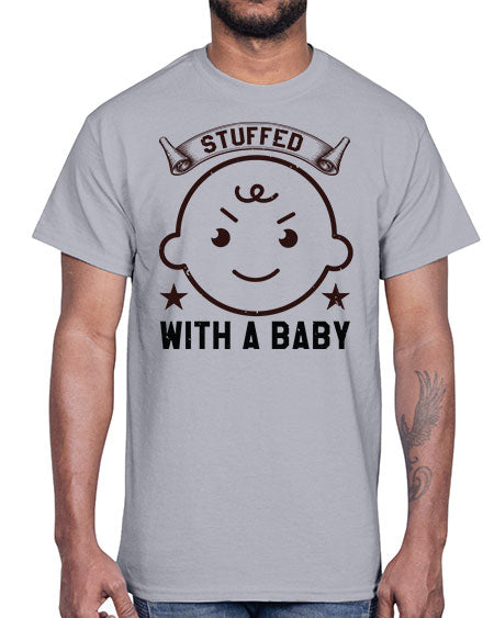 stuffed with a baby Style 210#- baby shower- Cotton Tee