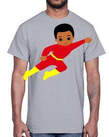 super kid 4#- black boys or men- Cotton Tee