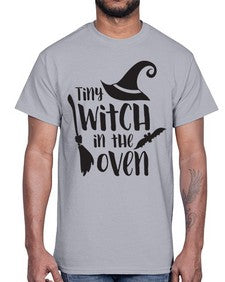 tiny witch in the oven 18#- witch- Cotton Tee