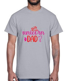 unicorn dad 453#- unicorn- Cotton Tee
