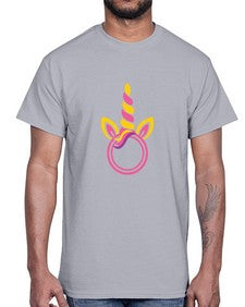 unicorn monogram frame 477#- unicorn- Cotton Tee