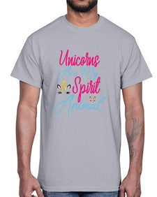unicorns are my spirit animal 526#- unicorn- Cotton Tee