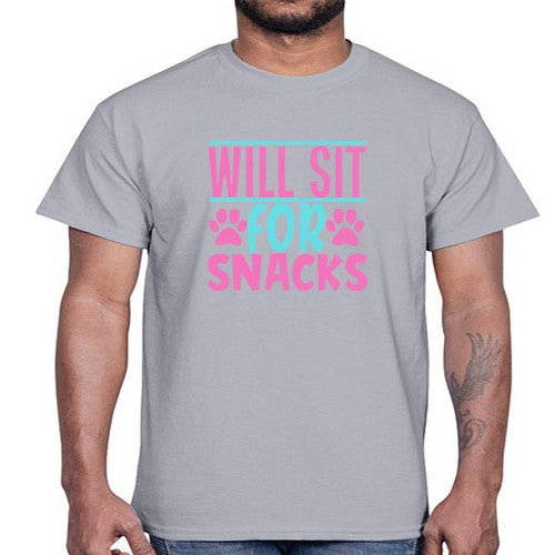 will sit for snacks Style 57#- dogs- Cotton Tee