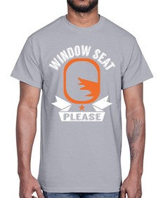 window seat please  51#- airplane- Cotton Tee