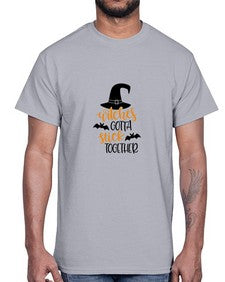 witches gotta stick together 5#- witch- Cotton Tee