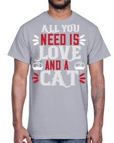 all you need is love Style 27#- cats- Cotton Tee