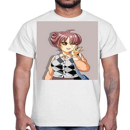 A cute girl 145#- anime- Cotton Tee
