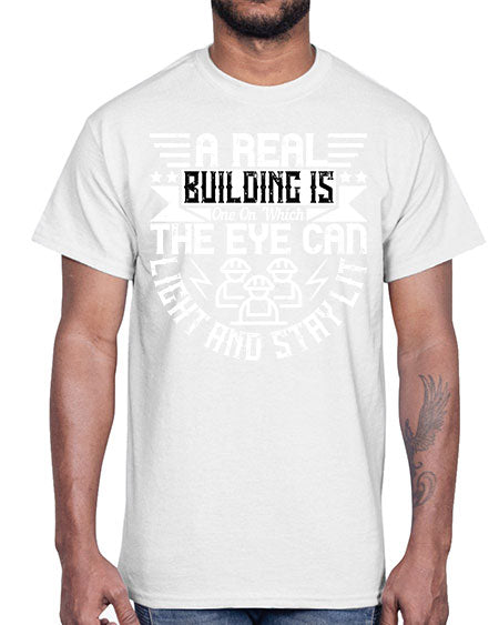 A real building is one on which the eye can light and stay lit Style 22#- architect- Cotton Tee