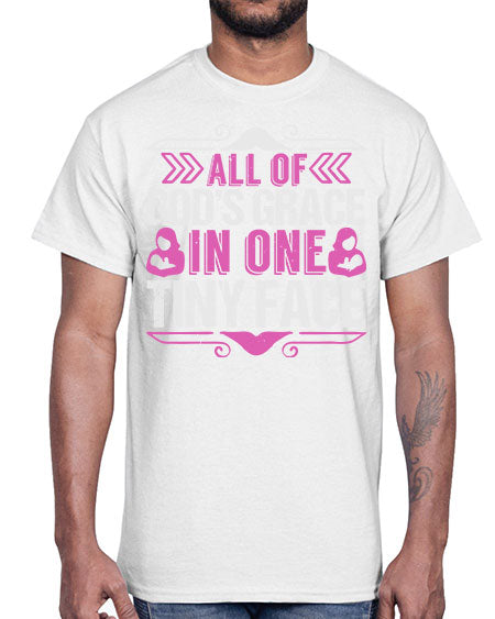 All of Gods Grace in one tiny Face Style 18#- baby- Cotton Tee