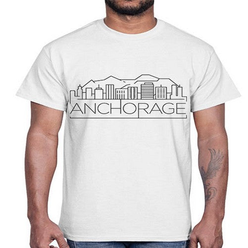 Anchorage Minimal Skyline 323#- cities- Cotton Tee