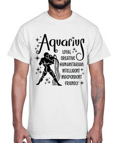 Aquarius 64#- aquarius- Cotton Tee