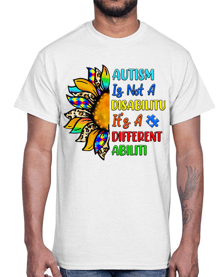 Autism is not a disabilitu its a different abiliti- autism- Cotton Tee
