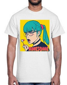 Awesome 244#- art pop art- Cotton Tee