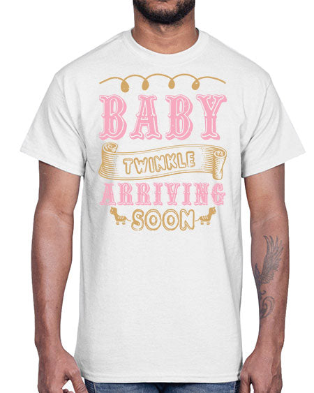 Baby Rwinkle arriving soon Style 30#- baby shower- Cotton Tee