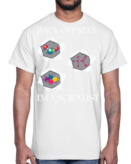 BackOffManImAScientistSkinite Scientist Skinite 289#- general science- Cotton Tee