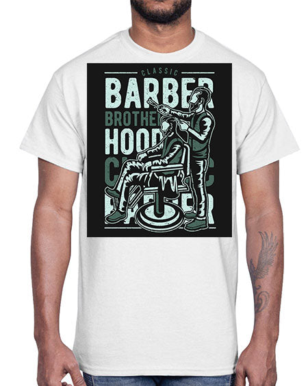 Barber Brotherhood587#- barber- Cotton Tee
