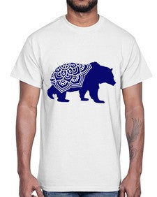 BearMandala 253#- mandala- Cotton Tee