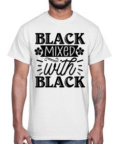 Black mixed with black Style 56#- black girls or women- Cotton Tee