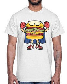Burgerman 28#- cartoon food- Cotton Tee