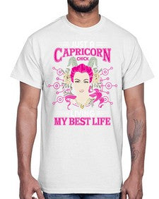 Capricorn chick 193#- capricorn- Cotton Tee