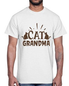Cat Grandma Style 4#- cats- Cotton Tee