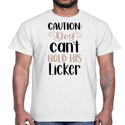 Caution Dog Cant Hold Style 31#- dogs- Cotton Tee
