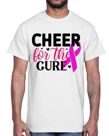 Cheer for the Cure 28#- breast cancer- Cotton Tee