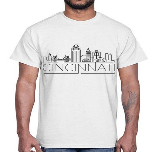 Cincinnati Minimal Skyline 587#- cities- Cotton Tee
