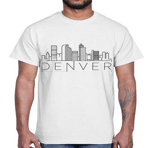 Denver Minimal Skyline 658#- cities- Cotton Tee
