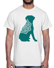 DogMandala 381#- mandala- Cotton Tee