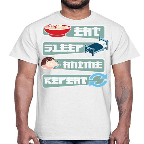 Eat Sleep Anime Repeat Anime Manga 227#- anime- Cotton Tee