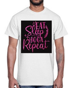 Eat Sleep Yoga Repeat  207#- yoga- Cotton Tee