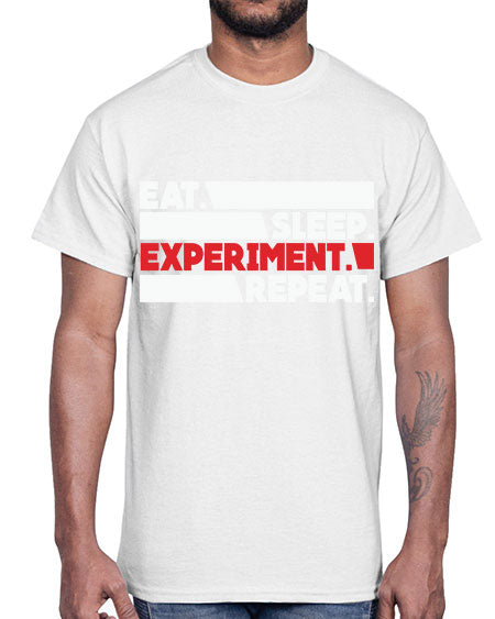 EatSleepExperimentRepeatScientistSkinite Scientist Skinite 274#- general science- Cotton Tee