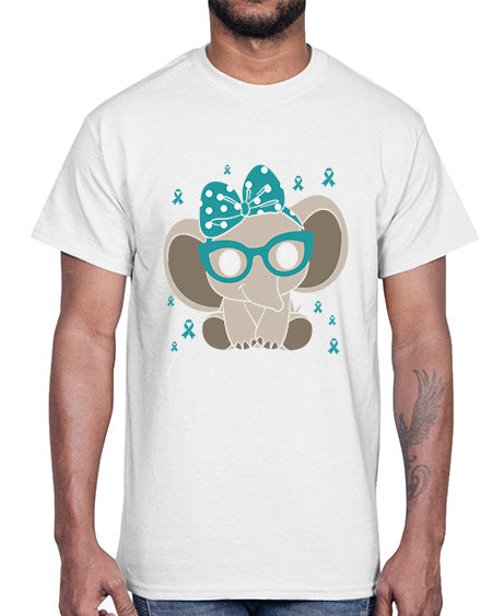 Elephant I Have PTSD Awareness 25#- PTSD- Cotton Tee