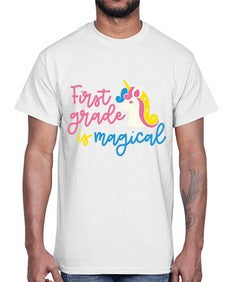 First Grade Is Magical 143#- first grade- Cotton Tee
