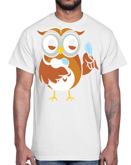 Funny Owl Contact Lens Case A TurtleRabbit 6#- owl- Cotton Tee