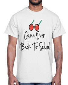 Game Over Back To School one hundred 218#- general school- Cotton Tee