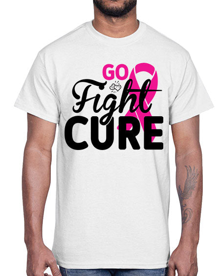 Go Fight Cure 23#- breast cancer- Cotton Tee