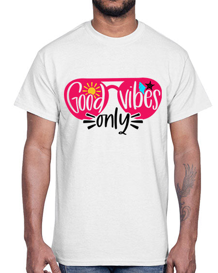Good Vibes Only Style 42#- summer- Cotton Tee