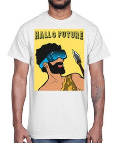 Hallo Future 497#- art pop art- Cotton Tee