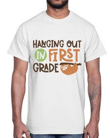 Hanging Out in First 233#- first grade- Cotton Tee