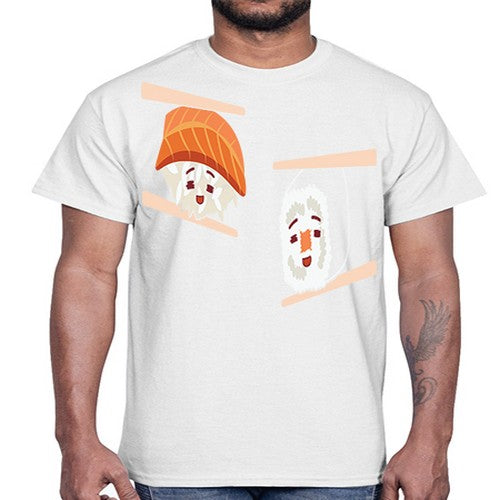 Happy Sushi Anime Kawaii Set Anime 232#- anime- Cotton Tee