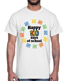 Happy one hundred Days of School 245#- one hundred days- Cotton Tee